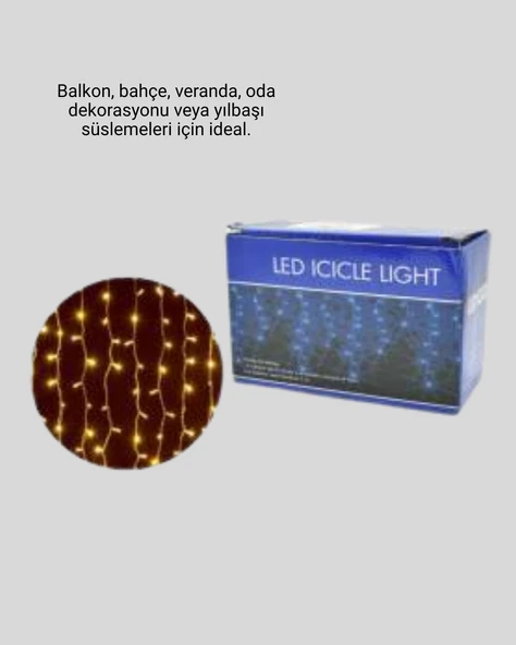 4 Metre Şelale Led Işık Perdesi Dekoratif - Resim 2