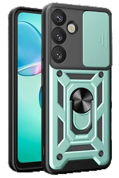 Samsung Galaxy A17 5G Pars Lens Yüzüklü Silikon - Yeşil-(5796) ürün görseli 1