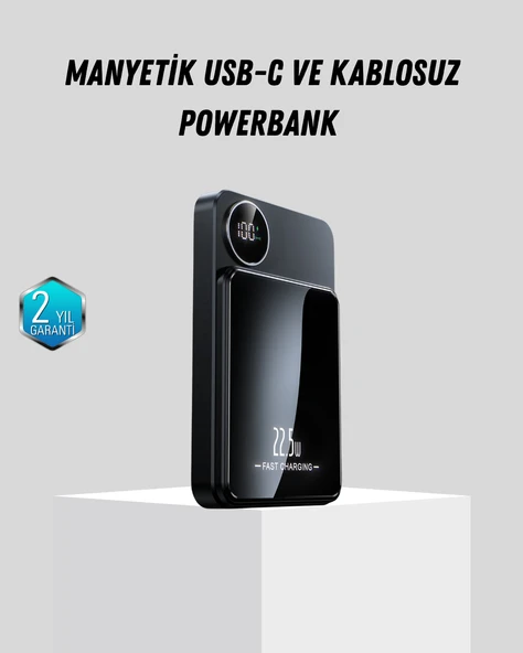 Manyetik Güç Bankası 15W Kablosuz 20W PD Hızlı Şarj ürün görseli 1