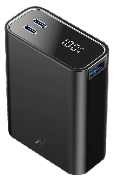 PW501 20.000 mAh Dijital Göstergeli 2 Adet 45W Type-C ve 22.5W USB Çıkışlı Şarj PD Hızlı Şarj Magsafe Powerbank - Siyah-(5796) ürün görseli 1