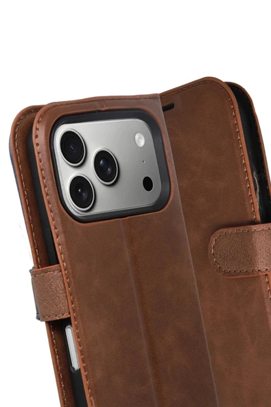 Apple iPhone 17 Pro Trend S Plus Kapaklı Kılıf - Taba-(5796) - Resim 3