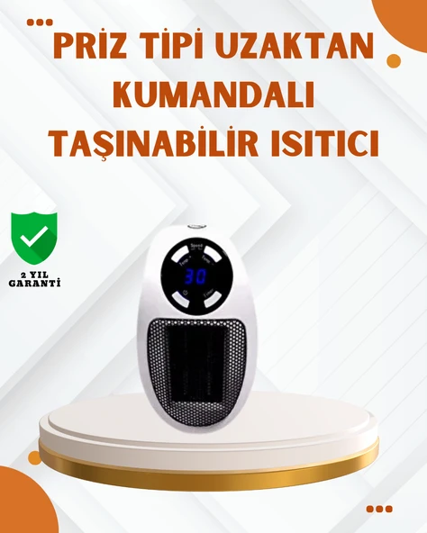 Priz Tipi Mini Isıtıcı LED Ekran Ayarlı Sıcaklık Zamanlayıcı ürün görseli 1