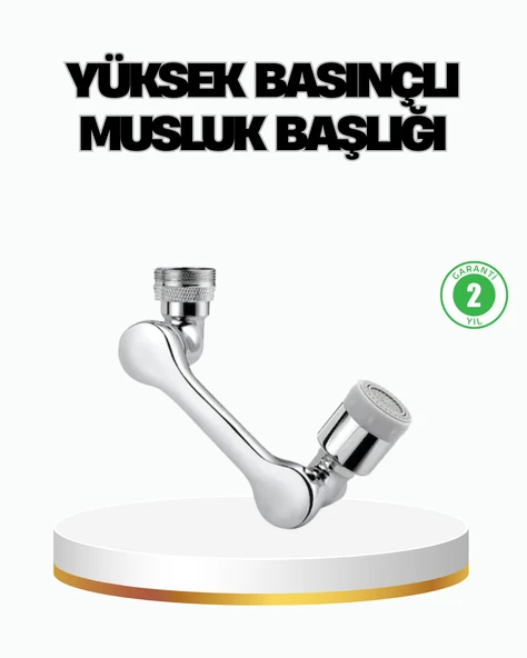 Üç Segmentli 1080 Derece Musluk Aparatı Esnek Döner Havalandırıcı Pratik Kullanım ürün görseli 1