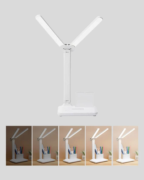 LED Işıklı Masa Lambası – Göz Yormayan, Kısılabilir ve Esnek Başlıklı - Resim 2