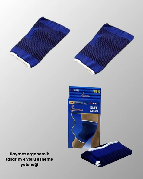 Anti-Slip Diz Bandajı Sporcu Desteklikli Koruyucu Model ürün görseli 1