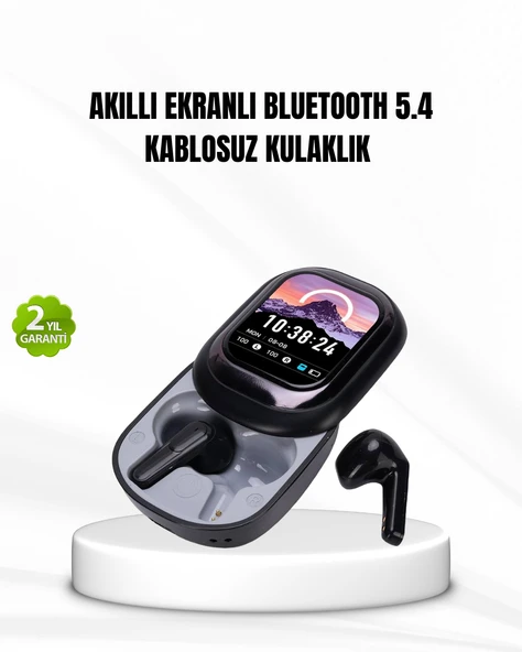 Bluetooth 5.4 Kulaklık – Gürültü Engelleme ve Akıllı Ekranlı Şarj Kutusu ürün görseli 1