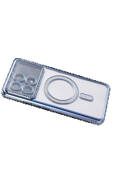 Xiaomi Poco X6 Pro Joke Simli Magneticsafe Kılıf - Mavi-(5796) - Resim 4