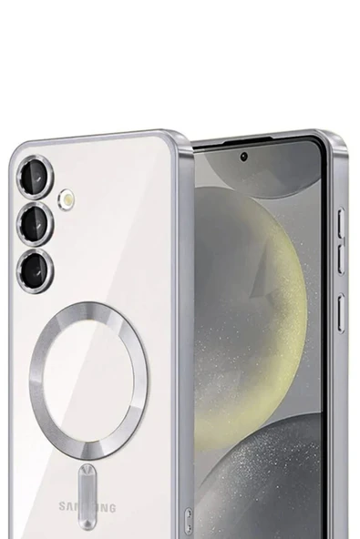 Samsung Galaxy A56 Kross Magneticsafe Kapak - Gümüş-(5796) - Resim 2