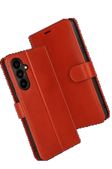 Samsung Galaxy S25 FE Trend S Plus Kapaklı Kılıf - Kırmızı-(5796) - Resim 2