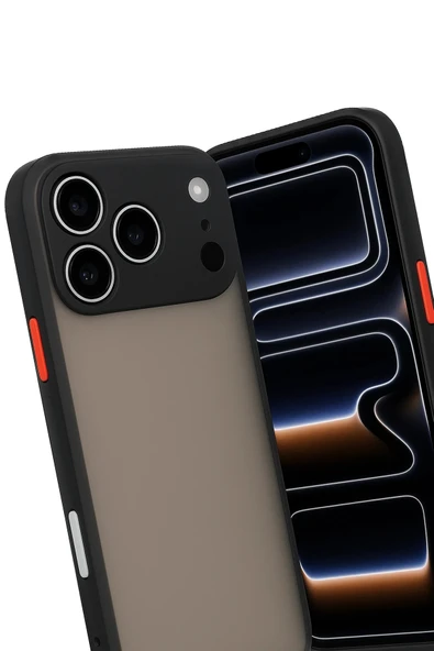 iPhone 17 Pro Kılıf Montreal Silikon Kapak - Siyah-(5796) - Resim 3