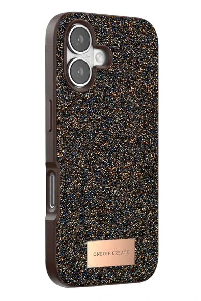 Apple iPhone 17 Bright Simli Kapak - Gold-(5796) - Resim 3