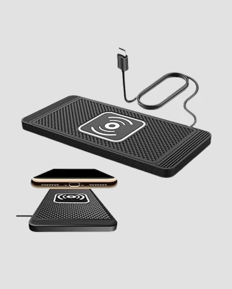 Manyetik Şarj Pedi 7.5W 10W 15W Hızlı Şarj Kaymaz Tabanlı - Resim 4