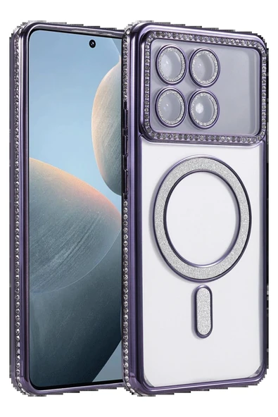 Xiaomi Poco X6 Pro Joke Simli Magneticsafe Kılıf - Derin Mor-(5796) ürün görseli 1