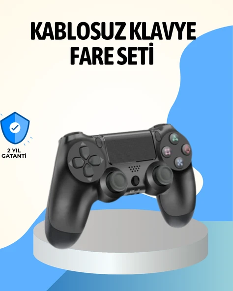 PS4 Uyumlu Kablosuz Oyun Kolu Ergonomik Çift Titreşimli ürün görseli 1