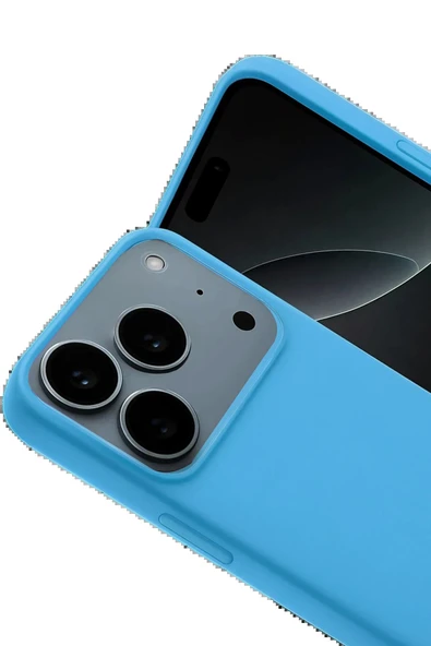 Apple iPhone 17 Pro Nano içi Kadife Silikon - Mavi-(5796) - Resim 3