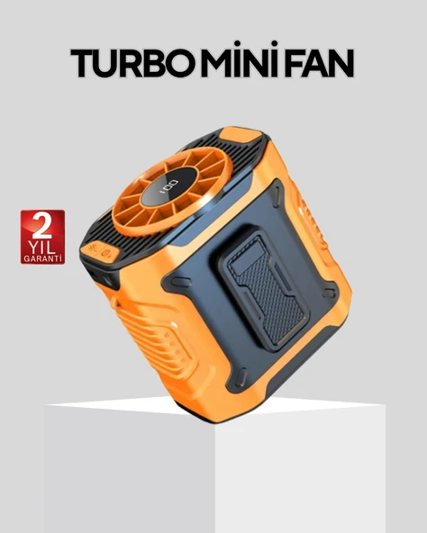 Dijital Ekranlı Turbo Mini Fan – 3 Kademeli Hız, Sessiz Çalışma ve Type-C Şarj ürün görseli 1