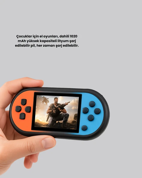 520in1 Retro El Konsolu Çocuk ve Yetişkin Uyumlu HD Görüntülü - Resim 3