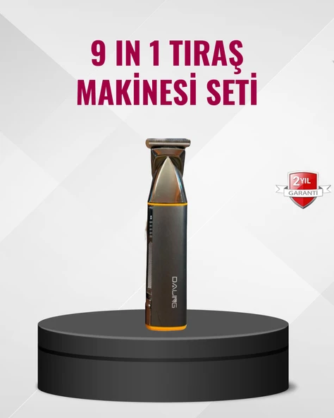 9’u 1 Arada Çoklu Bakım Tıraş Seti Profesyonel Saç Sakal Kesme ürün görseli 1