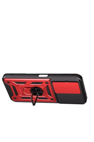 Xiaomi Redmi 15C 4G Pars Lens Yüzüklü Silikon - Kırmızı-(5796) - Resim 2