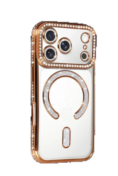 Apple iPhone 17 Pro Joke Simli Magneticsafe Kılıf - Turuncu-(5796) - Resim 2