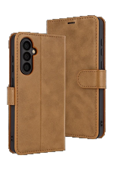 Samsung Galaxy S25 FE Trend S Plus Kapaklı Kılıf - Taba-(5796) ürün görseli 1