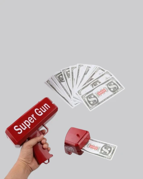 Para Saçma Makinesi Kırmızı Model 100’lü Sahte Para Hediyeli - Resim 2