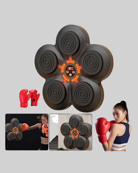 Evde Fitness İçin Akıllı Boks Makinesi Işıklı Vuruş Noktalı Bluetoothlu - Resim 2