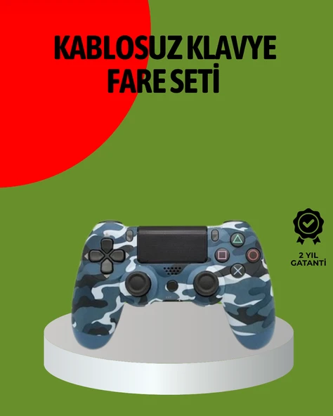 PS4 Kablosuz Oyun Kolu Gecikmesiz Bağlantılı Ergonomik Tasarımlı ürün görseli 1