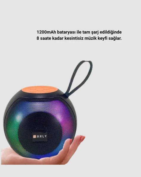 Bluetooth 5.0 Hoparlör – RGB Işıklı, Güçlü Bas ve 360° Surround Ses - Resim 2