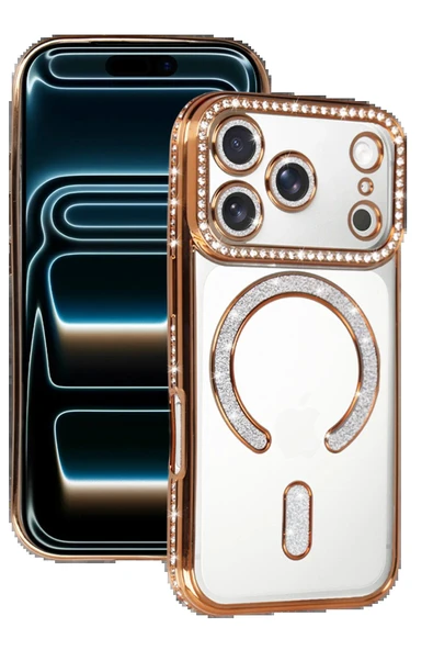 Apple iPhone 17 Pro Joke Simli Magneticsafe Kılıf - Turuncu-(5796) ürün görseli 1