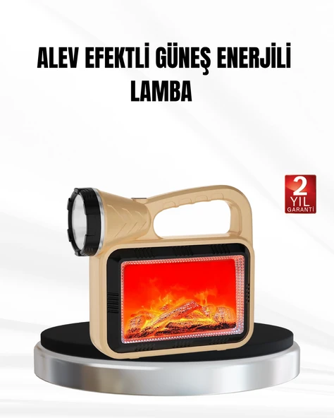 Solar Alev Işığı COB Teknolojili Taşınabilir El Feneri ve Kamp Lambası ürün görseli 1