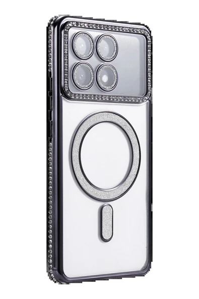 Xiaomi Poco X6 Pro Joke Simli Magneticsafe Kılıf - Siyah-(5796) - Resim 3