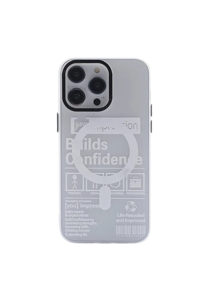 iPhone 13 Pro Kılıf Apollo Magneticsafe Desenli Kapak - Apollo Şeffaf - 4-(5796) - Resim 3