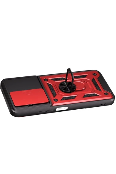 Xiaomi Redmi 15C 4G Pars Lens Yüzüklü Silikon - Kırmızı-(5796) - Resim 3