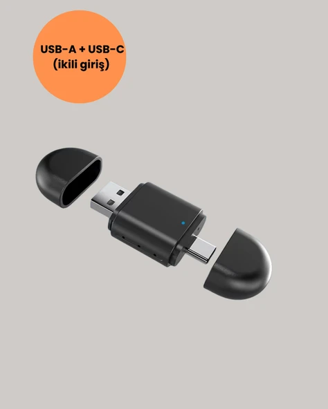 Kablosuz CarPlay Adaptörü – USB-A & Type-C Uyumlu Hızlı Bağlantı Cihazı - Resim 3