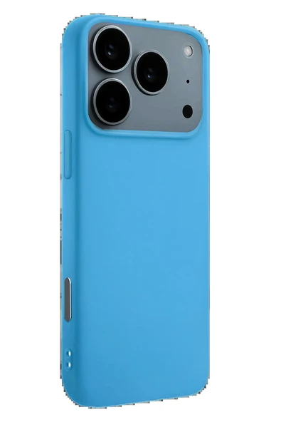 Apple iPhone 17 Pro Nano içi Kadife Silikon - Mavi-(5796) - Resim 2