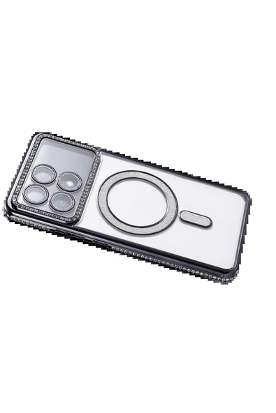 Xiaomi Poco X6 Pro Joke Simli Magneticsafe Kılıf - Siyah-(5796) - Resim 4