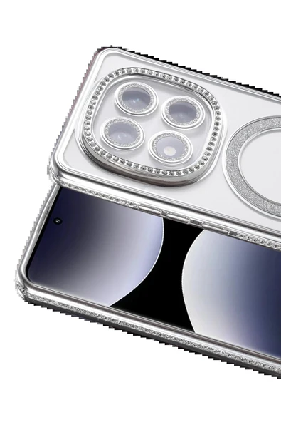 Xiaomi Redmi Note 14 Pro 5G Joke Simli Magneticsafe Kılıf - Gümüş-(5796) - Resim 2