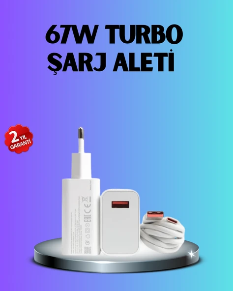 67 Watt Type C Hızlı Şarj Başlık Xiaomi Black Shark Uyumlu ürün görseli 1