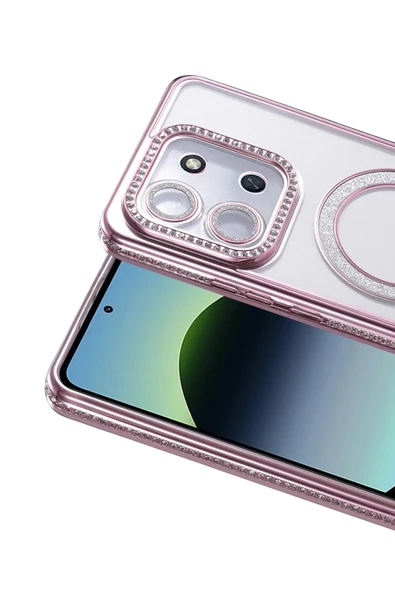 Xiaomi Redmi 15C 4G Joke Simli Magneticsafe Kılıf - Pembe-(5796) - Resim 2