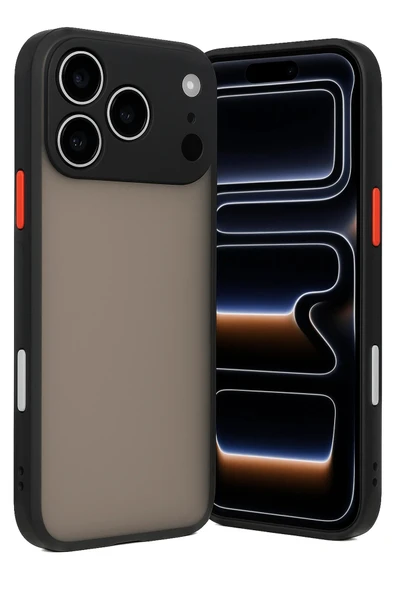 iPhone 17 Pro Kılıf Montreal Silikon Kapak - Siyah-(5796) ürün görseli 1