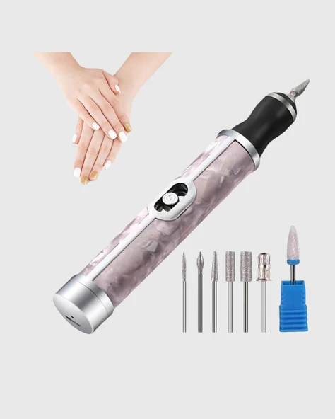 Ergonomik Saplı 20.000 RPM Hız Kontrollü Manikür Pedikür Makinesi - Resim 4