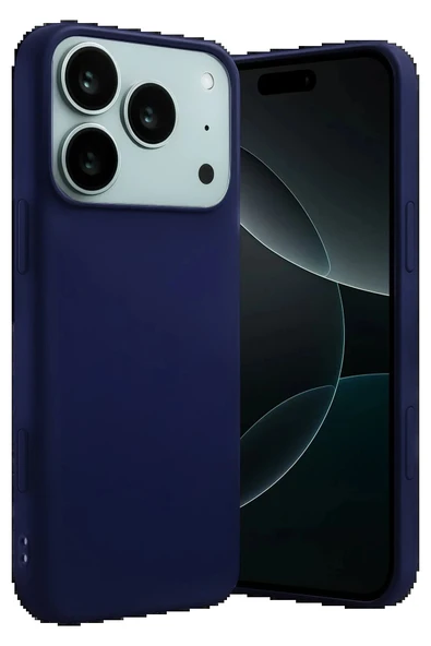 Apple iPhone 17 Pro Nano içi Kadife Silikon - Lacivert-(5796) ürün görseli 1