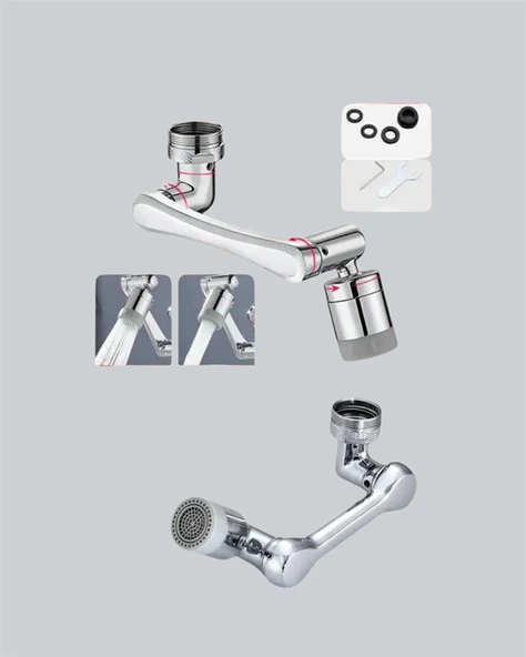 Çok Yönlü Dönebilen Musluk Başlığı 2 Fonksiyonlu Su Akışı ürün görseli 1