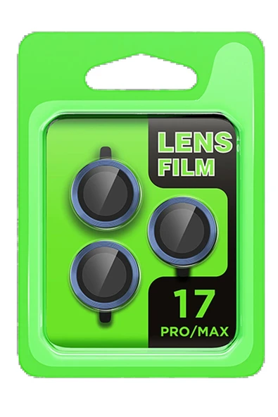 Apple iPhone 17 Pro Raze Metal Kamera Lens - Koyu Mavi-(5796) ürün görseli 1