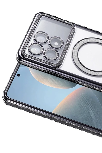 Xiaomi Poco X6 Pro Joke Simli Magneticsafe Kılıf - Siyah-(5796) - Resim 2