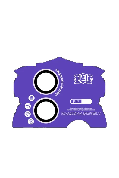 Apple iPhone 17 Bilvis Titan Kamera Lens - Lila-(5796) - Resim 2