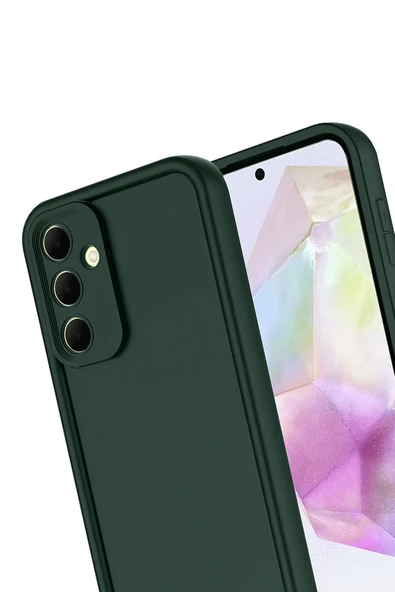 Samsung Galaxy A17 5G Viera Silikon - Koyu Yeşil-(5796) - Resim 3