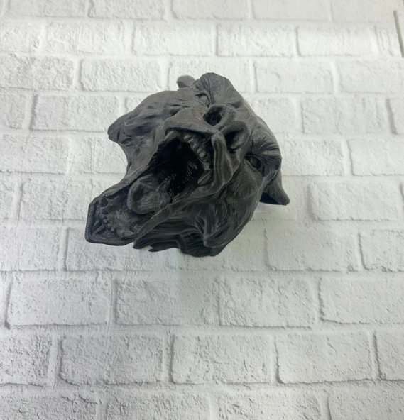 3D Siyah Ayı Başı Duvar Dekoru Modern Asılabilir Heykel 25x19 cm - Resim 3