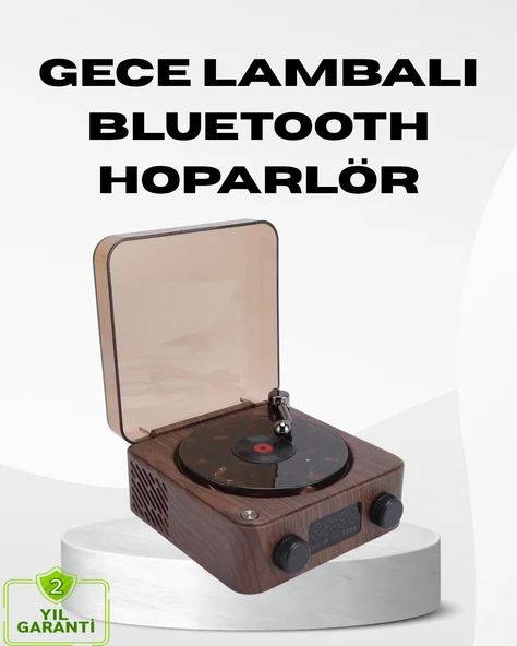 Dekoratif Gece Işığı Bluetooth Hoparlör Dijital Saat Çok Yönlü Sesli Aydınlatma ürün görseli 1